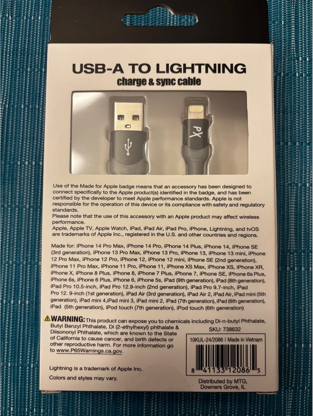 Powerxcel 3 Piece iPhone/iPad/iPod Charger Bundle USB-A To Fast